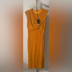 Monrow Mango Supersoft Mesh Knot Tank Dress Small NWT- Small